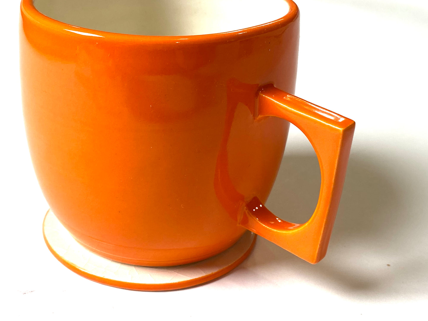 Orange Mug and Saucer