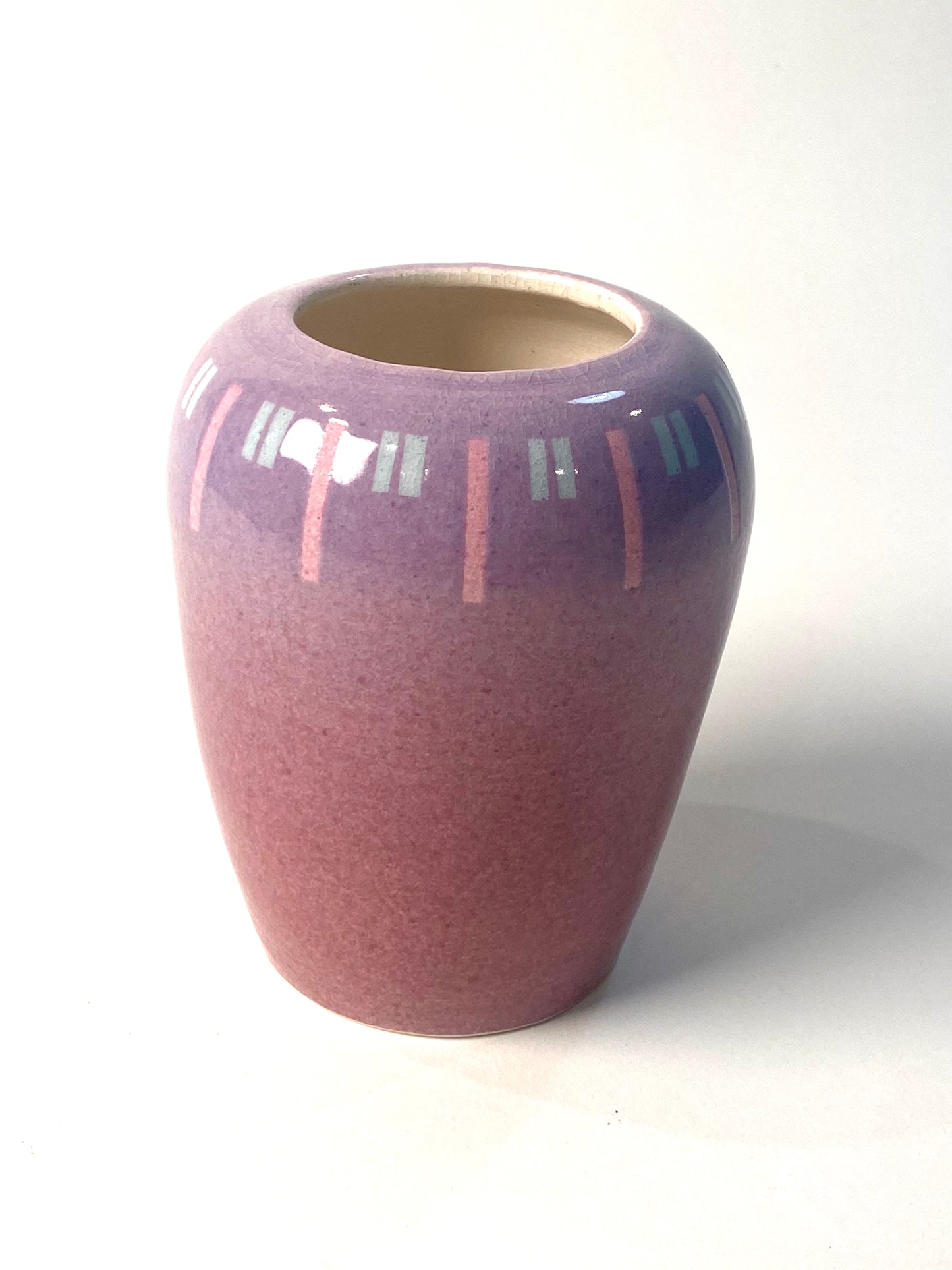Purple Lilly Graphic Vase
